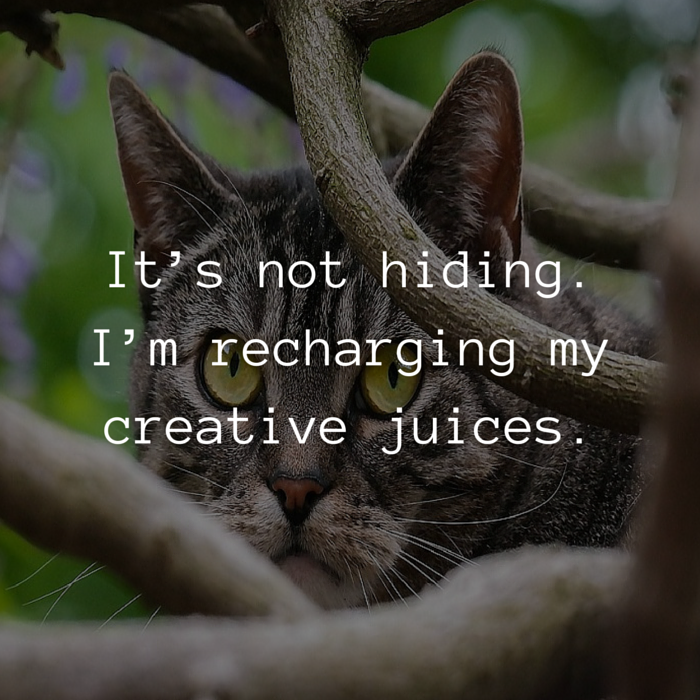 hiding creative juices