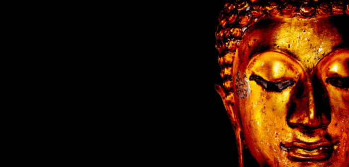 Buddhist face signifying maturity