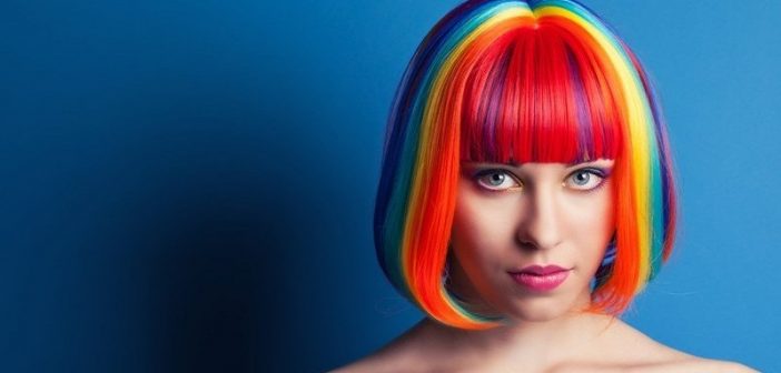 woman with brightly colored hair