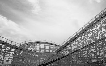 old wooden rollercoaster