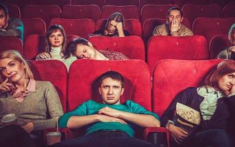 bored moviegoers in a cinema