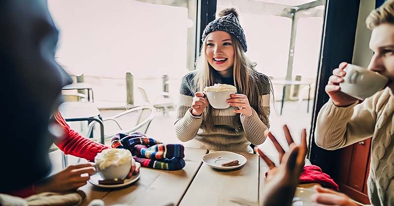 friends in coffee shop representing social intelligence