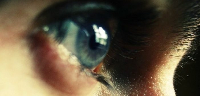 closeup of eye to show the concept of staying focused