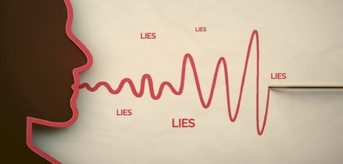 illustration of person and polygraph to signify pathological lying