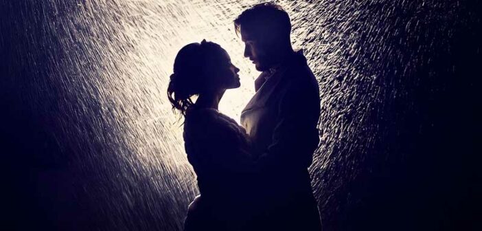 silhouette of couple in the rain signifying unrealistic expectations in a relationship