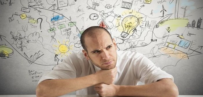 man thinking critically about a situation