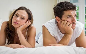 couple looking bored in a relationship with no intimacy