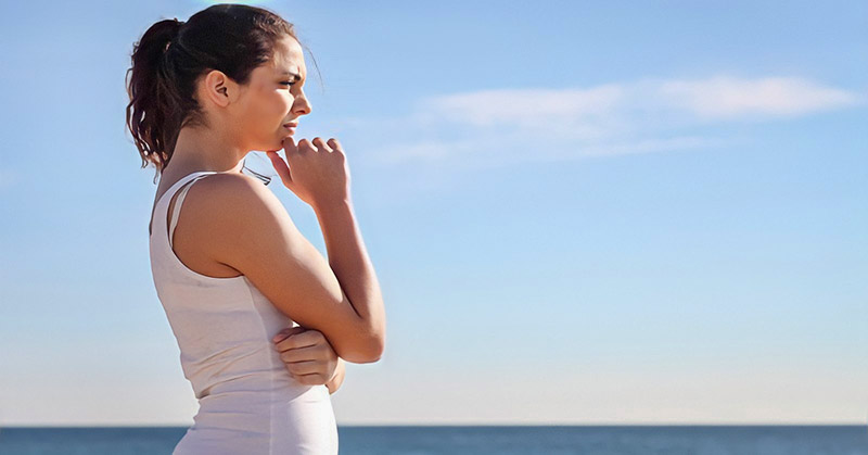 woman thinking about her personal philosophy