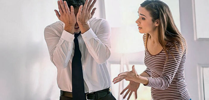 controlling woman complaining to boyfriend
