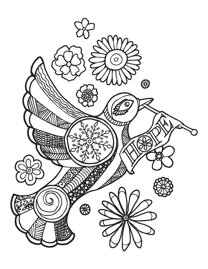 hope adult coloring page