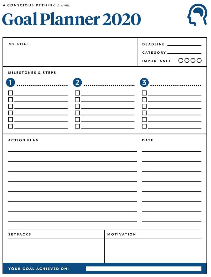 Download this free goal setting template now.