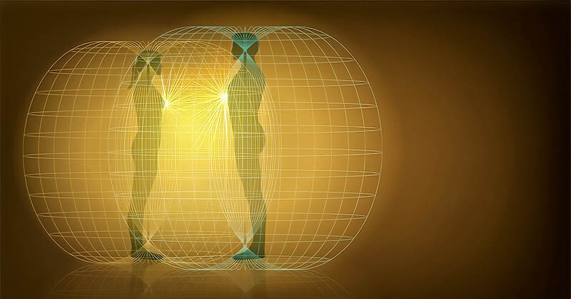 illustration of a man and woman with a deep spiritual connection