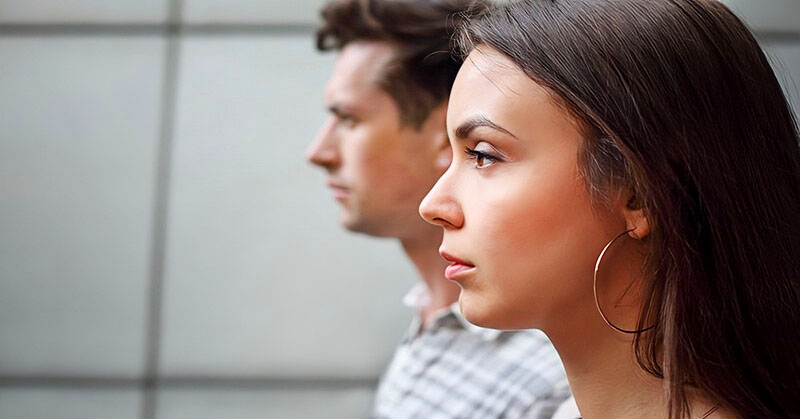 pensive looking couple illustrating broken promises in a relationship