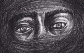 pencil sketch of eyes looking out through fog of depression illustrating finding reasons to live