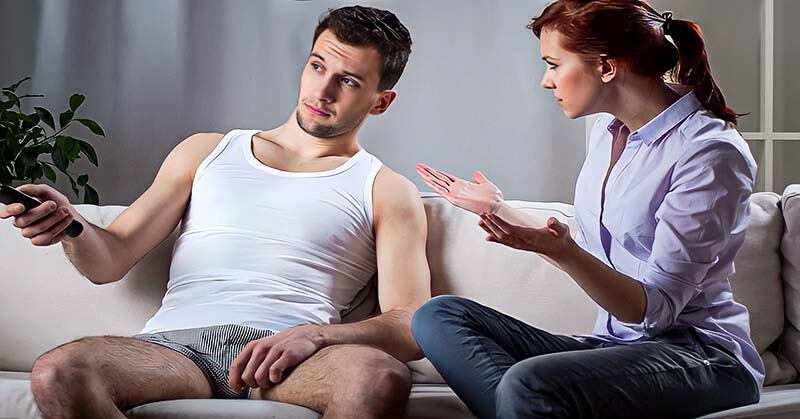 husband refusing to work as wife asks why