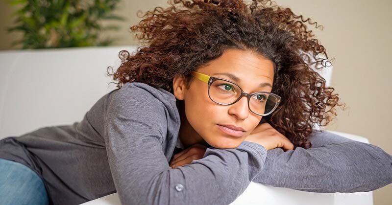 African American woman feeling empty inside