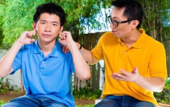 father being condescending to his son who doesn't want to hear it