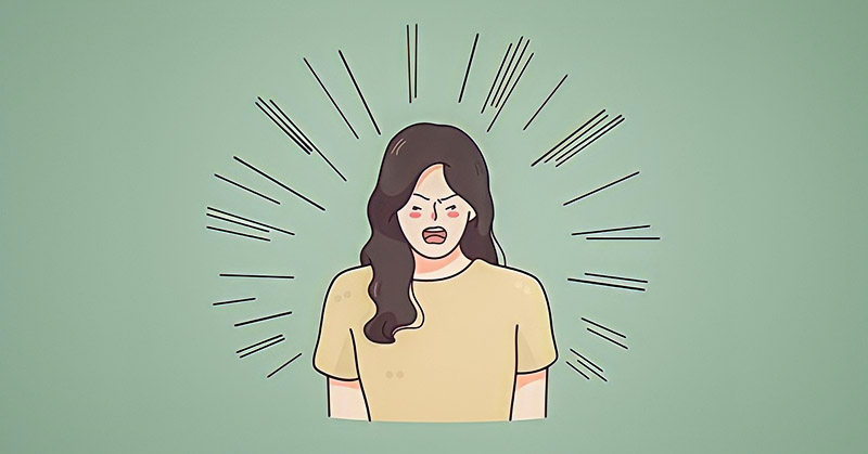 illustration of a woman with a bad attitude