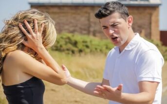 man being emotionally abusive by shouting as his partner