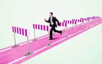 man hurdling barriers to personal growth