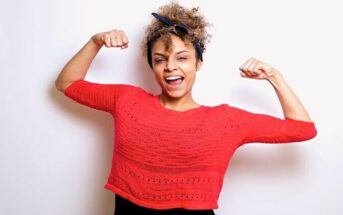 take your power back - woman flexing muscles