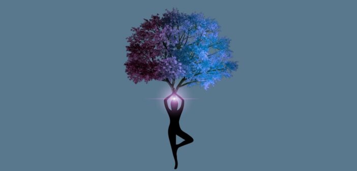 illustration of a tree coming out of a person to highlight the concept of nurturing yourself