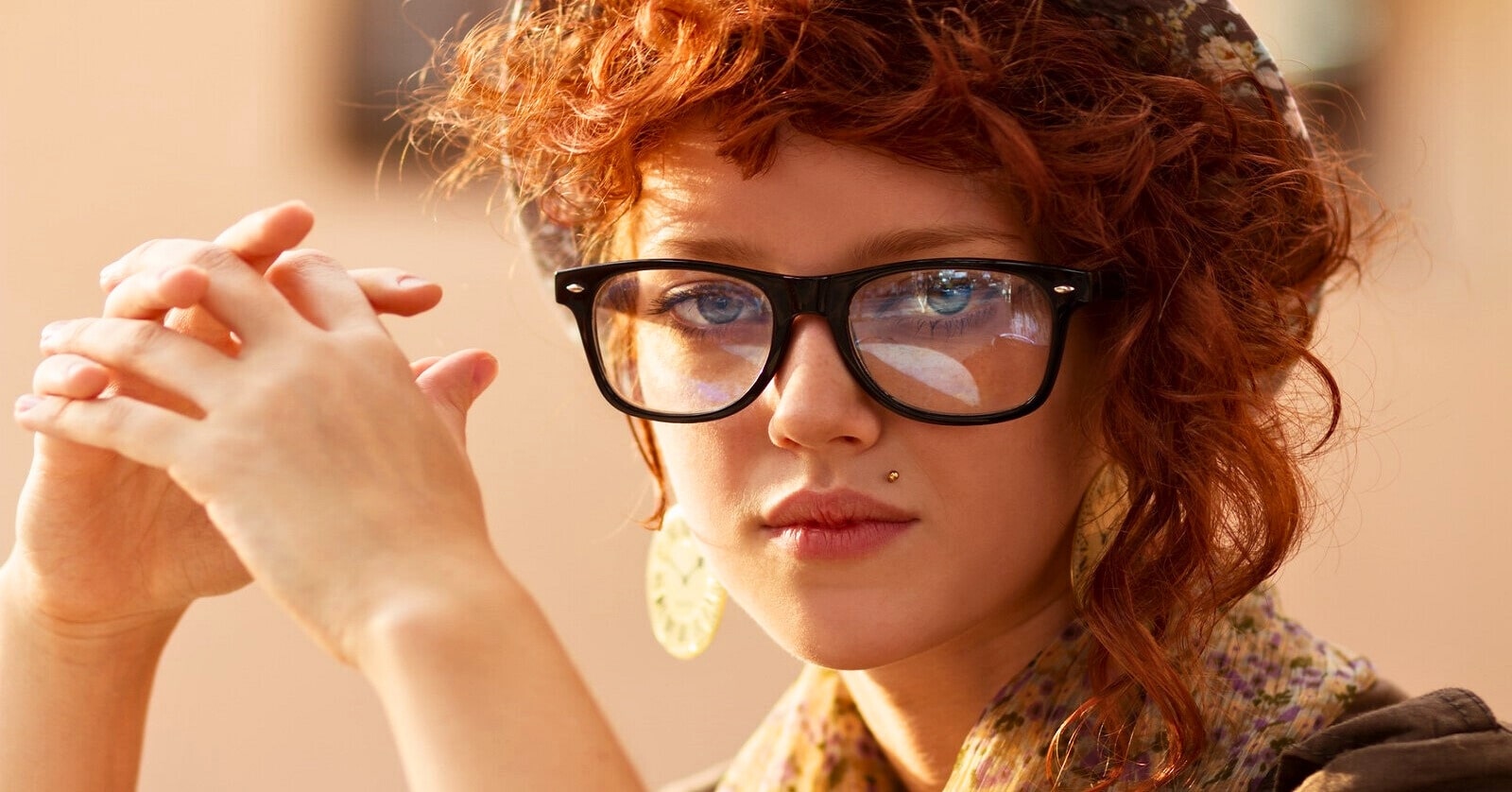 young woman with unique style who clearly doesn't care what others think of her